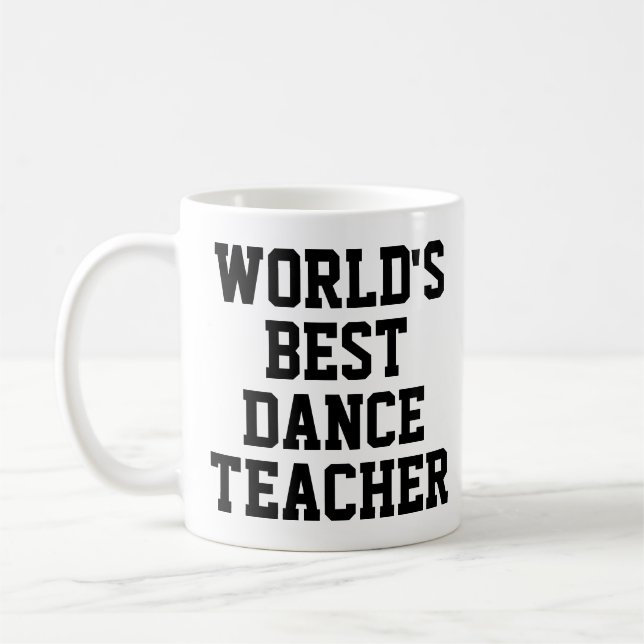 Café caneca do melhor professor de dança do mundo (Esquerda)