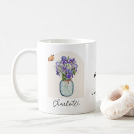 Café Caneca do Mês de Nascimento de Fevereiro Flor