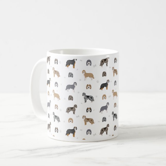 Café Caneca do mix de cachorro Aussiedoodle (Frente Esquerda)