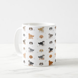 Café Caneca do mix de cachorro Bernedoodle