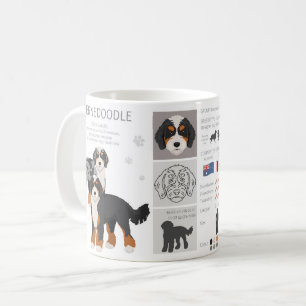 Café Caneca do mix de cachorro Bernedoodle