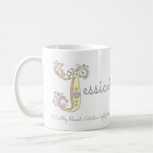 Café Caneca do monograma do nome e do significado de
