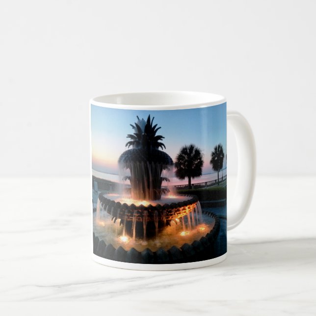 Café Caneca do nascer do sol de Charleston (Frente Esquerda)