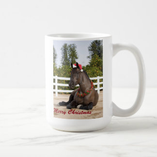 Café Caneca do Natal do cavalo de esboço