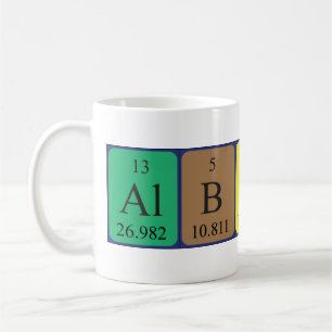 Café Caneca do nome da mesa periódica de Albion