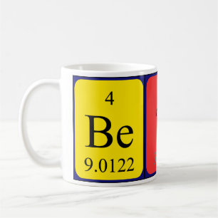 Café Caneca do nome da mesa periódica de Beth