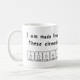 Café Caneca do nome da mesa periódica de Bodhi