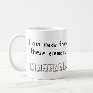 Café Caneca do nome da mesa periódica de Chardonnay