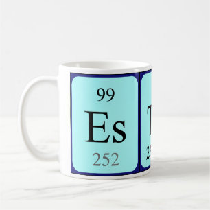 Café Caneca do nome da mesa periódica de Esther