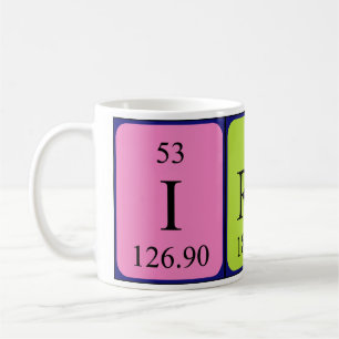 Café Caneca do nome da mesa periódica de Irene