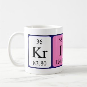 Café Caneca do nome da mesa periódica de Krish