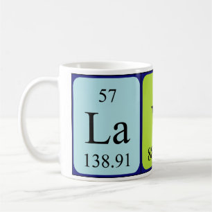 Café Caneca do nome da mesa periódica de Layla