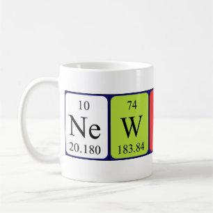 Café Caneca do nome da mesa periódica de Newton