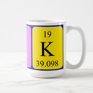 Café Caneca do nome da mesa periódica de Nick