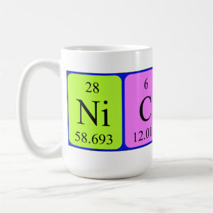 Café Caneca do nome da mesa periódica de Nicola