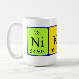 Café Caneca do nome da mesa periódica de Nikita
