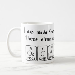 Café Caneca do nome da mesa periódica de Oscar
