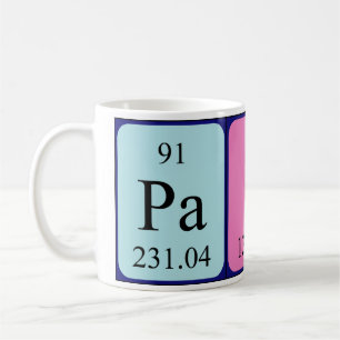 Café Caneca do nome da mesa periódica de Paige