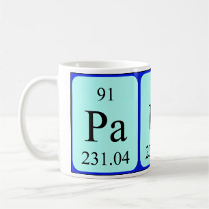 Café Caneca do nome da mesa periódica de Paula