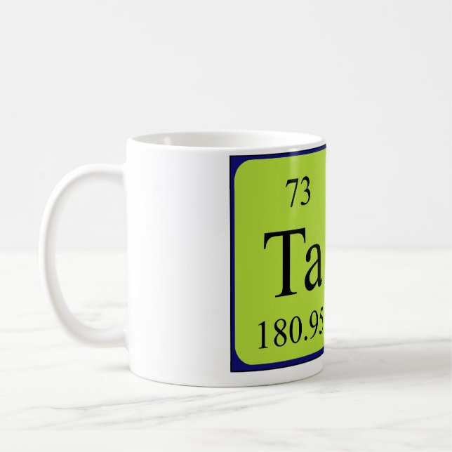 Café Caneca do nome da mesa periódica de Tara (Esquerda)