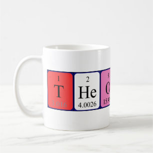 Café Caneca do nome da mesa periódica de Theodore