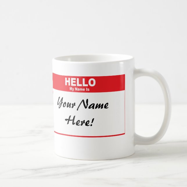 Café Caneca do nome de etiqueta (Direita)