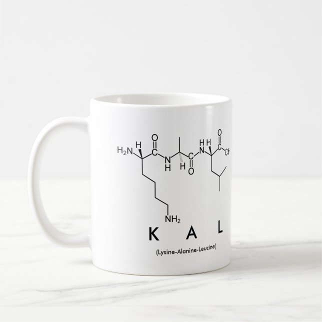 Café Caneca do nome do peptide de Kal (Esquerda)