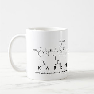 Café Caneca do nome do peptide de Karen