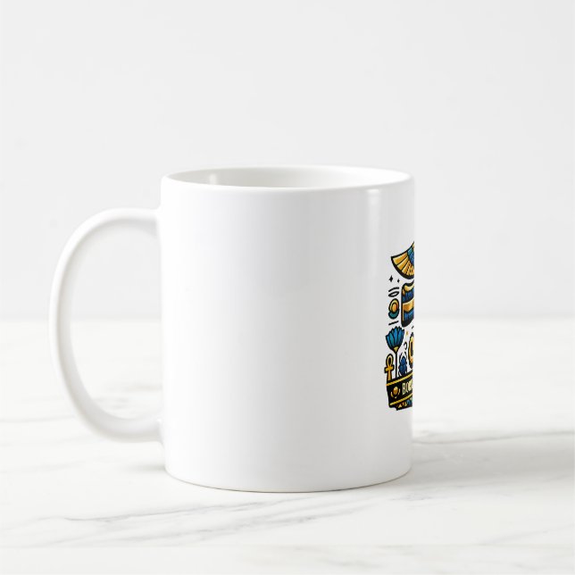 Café Caneca do Olho de Hórus Antigo Egito (Esquerda)
