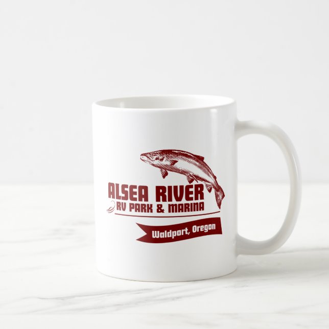 Café Caneca do parque do rio rv de Alsea (Direita)