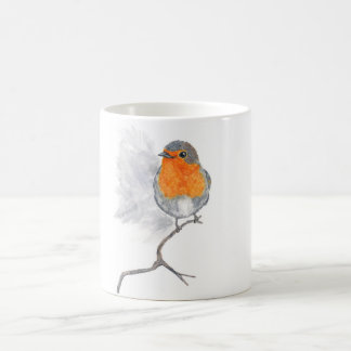 Café Caneca do pássaro do pisco de peito vermelho