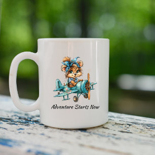 Café Caneca do Piloto de Cachorro Retro