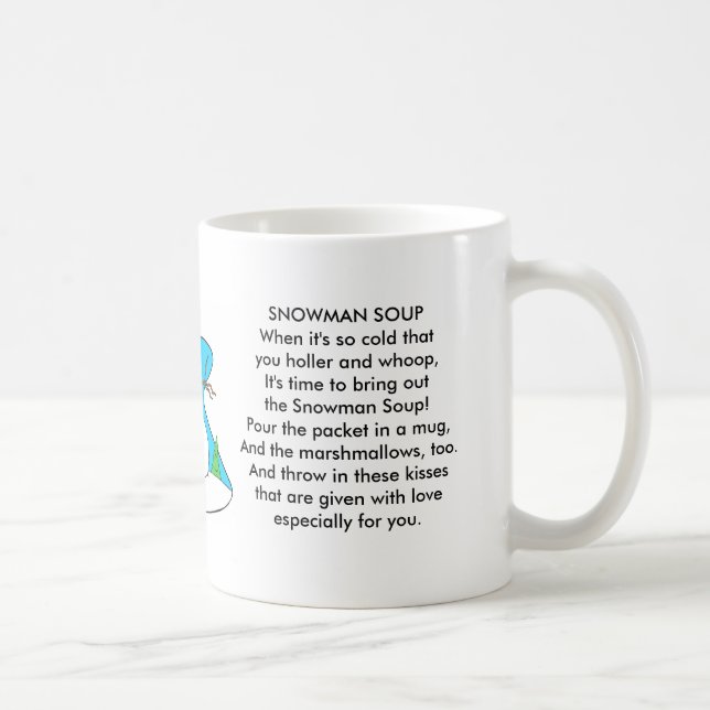Café Caneca do poema da sopa do boneco de neve (Direita)