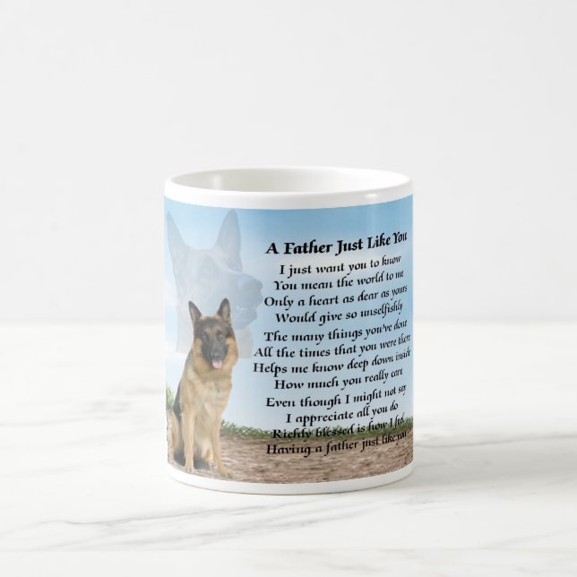 Café Caneca do poema do pai do cão de german shepherd (Centro)
