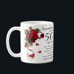 Café Caneca do presente de aniversário da esposa 50th<br><div class="desc">Caneca do presente de aniversário da esposa 50th,  com os obrigados a moonbeam1212</div>
