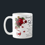 Café Caneca do presente de aniversário da esposa 50th<br><div class="desc">Caneca do presente de aniversário da esposa 50th,  com os obrigados a moonbeam1212</div>