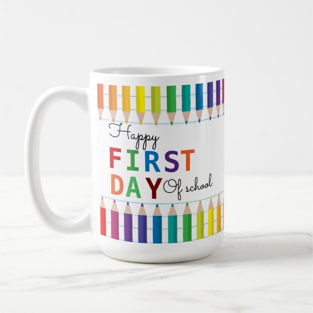 Café Caneca do Primeiro Dia de Aula Feliz – Volta às Au (Esquerda)