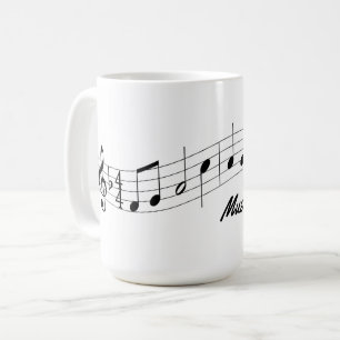 Café Caneca do professor de música customizável