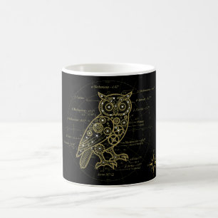 Café Caneca do Projeto de Coruja Steampunk A Mecânica