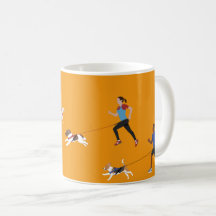 Caneca do quarteto de Canicross
