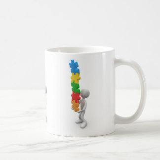 Café Caneca do quebra-cabeça de serra de vaivém