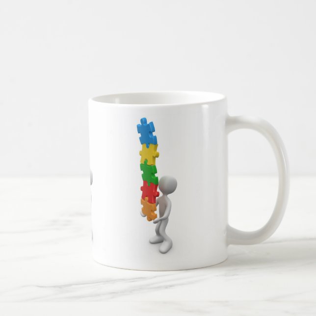 Café Caneca do quebra-cabeça de serra de vaivém (Direita)