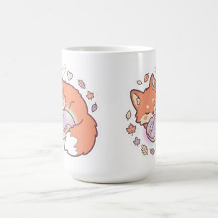 Café Caneca do Raposo Sonolento de Jogos Kawaii