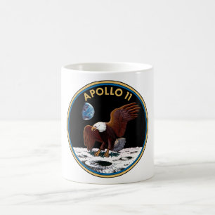 Café Caneca do remendo da missão de Apollo 11