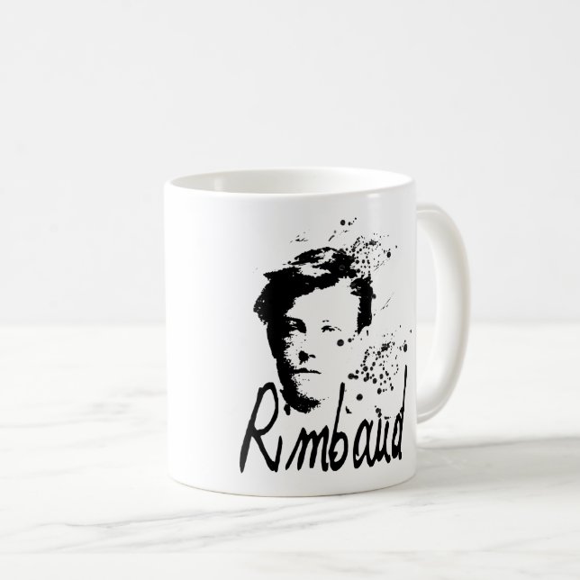 Café Caneca do retrato de RIMBAUD (Frente Esquerda)