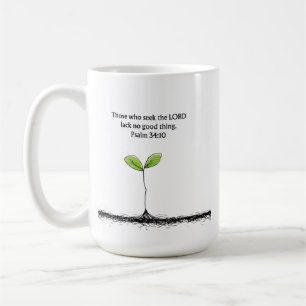 Café Caneca do Salmo 34:10 Bíblia Cristã Presente de En