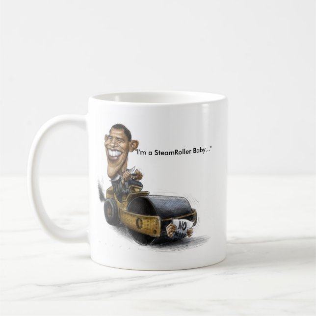 Café Caneca do Steamroller de Obama (Esquerda)