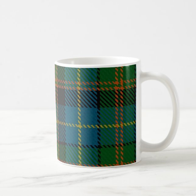 Café Caneca do tartan da caça de Akins do clã (cores (Direita)