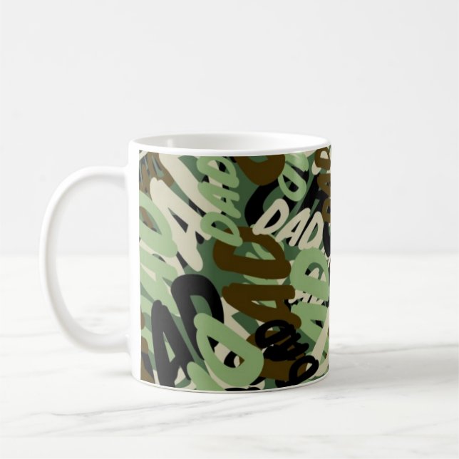 Café Caneca do texto do PAI da camuflagem de Camo (Esquerda)