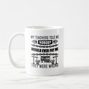Café Caneca do trabalho do operador de guindaste